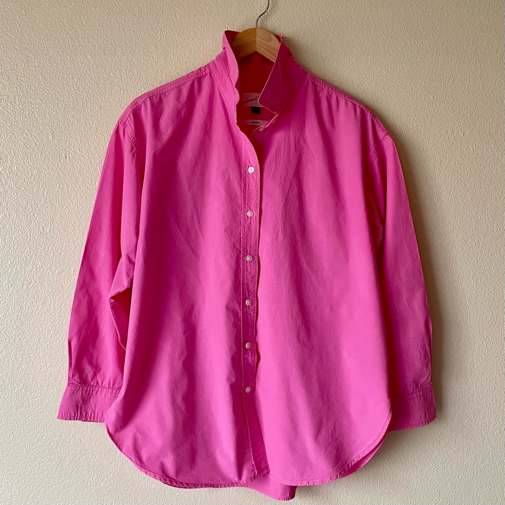 UNIVERSAL THREAD Oversized Pink Button-Down Shirt… - image 2